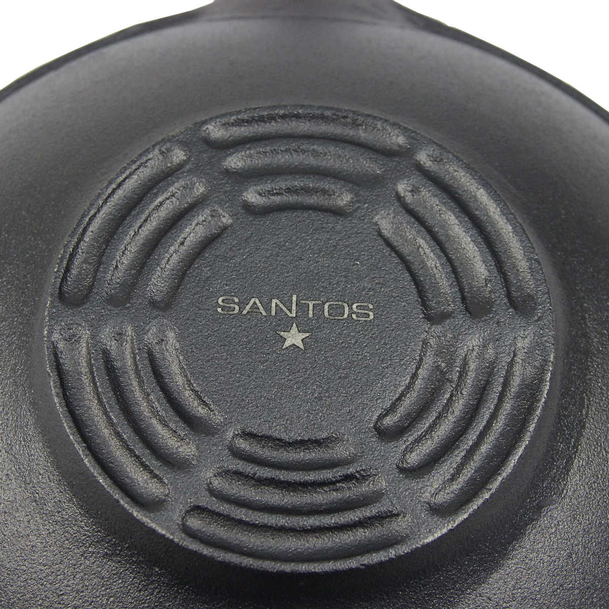 SANTOS Gusseisen 48,8cm - Kohle- oder für ideal Feuerstelle Wokpfanne Guss-Wok x - oder - Grilltopf Feuertopf - Gas-Grill rund ø31,8cm - Lagerfeuer