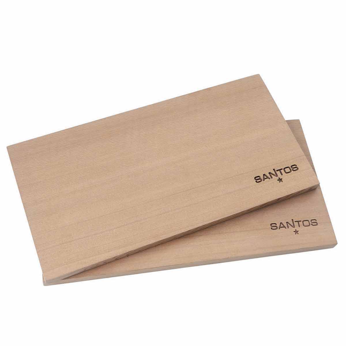 SANTOS Räucherbrett Zedernholz | 2er Set | 30 x 15 x 1,2 cm