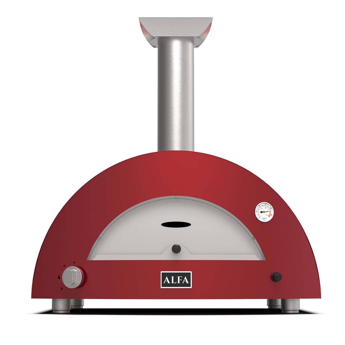 Alfa Forni Hybrid Pizzaofen Moderno 2 PIZZE, Antik Rot