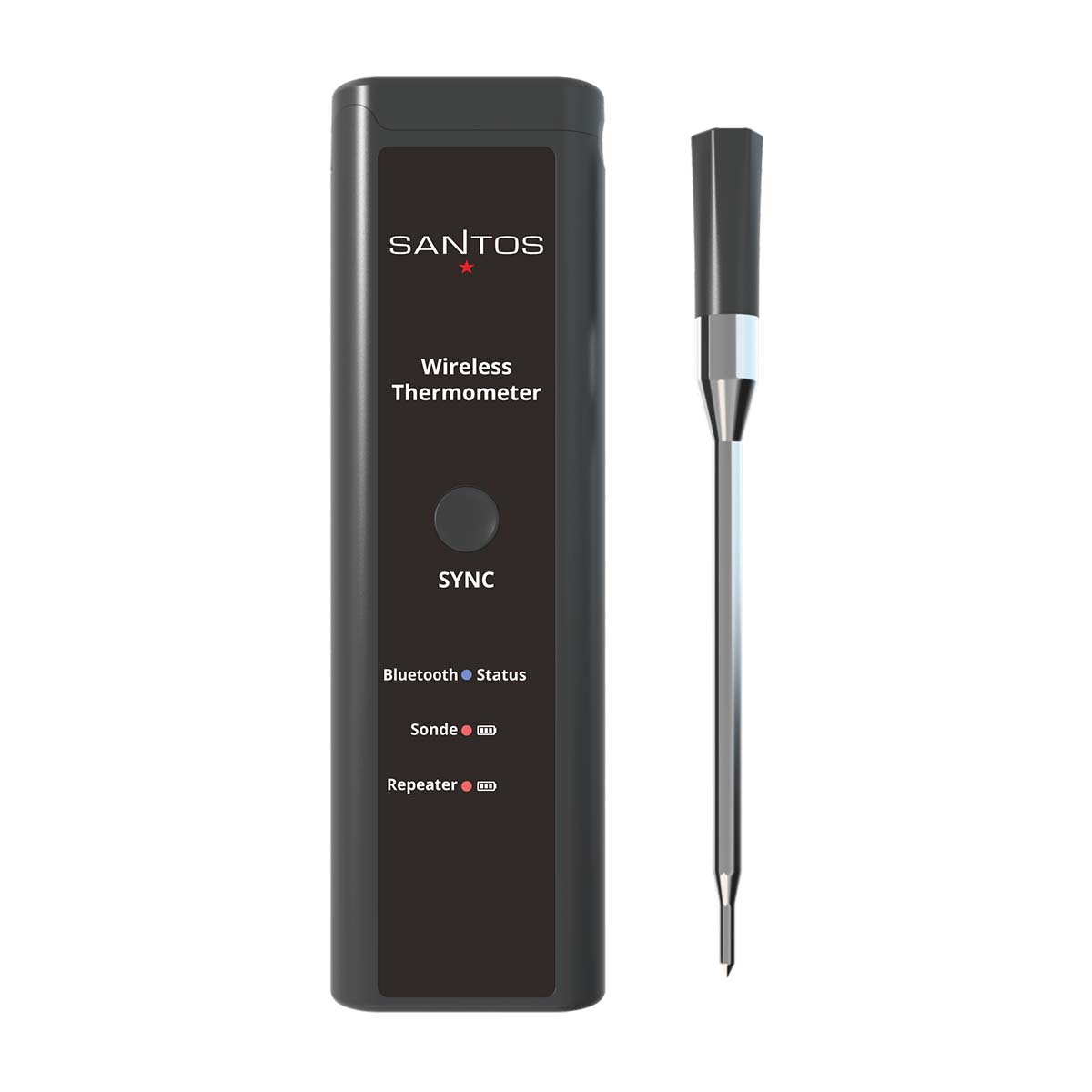 SANTOS Bluetooth Grillthermometer inkl. Ladestation | 150 m Reichweite