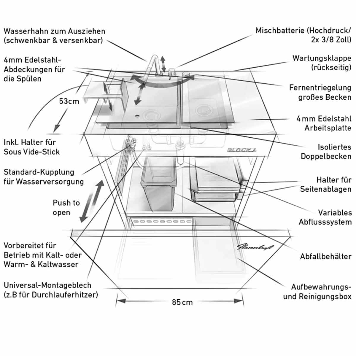 Flammkraft Block L | Gen. 5 | Elfenbeinweiß