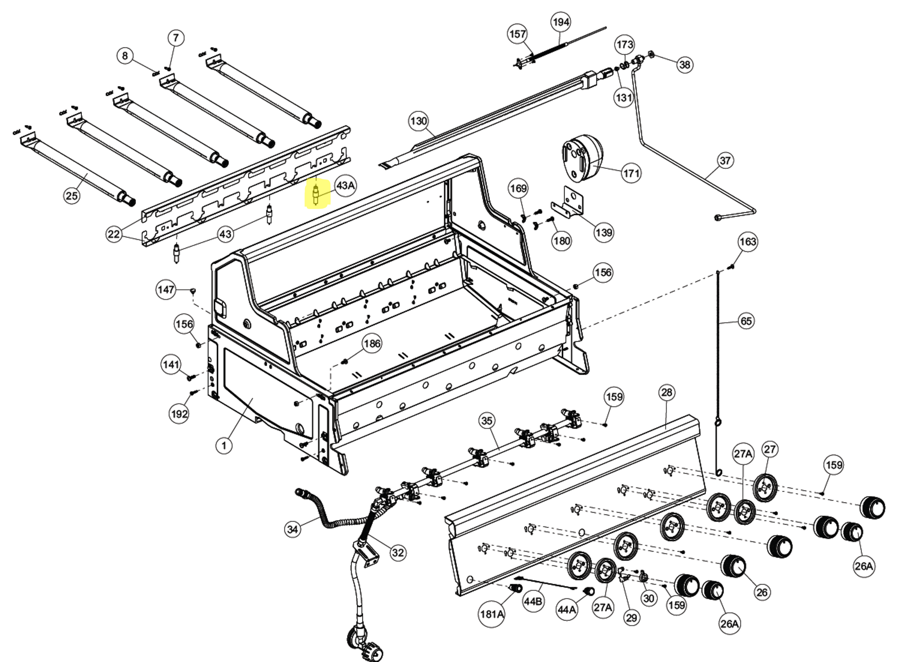 Broil King Zündkabel mit Elektrode 55cm BARON, IMPERIAL, REGAL, CROWN (ab Bj. 2021)