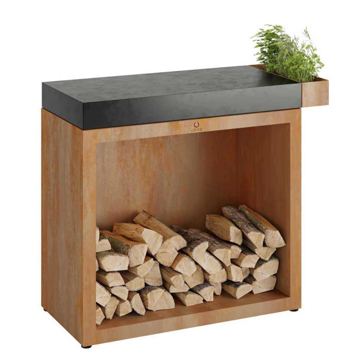 OFYR Butcher Block Storage 90 Corten Keramik Dunkelgrau